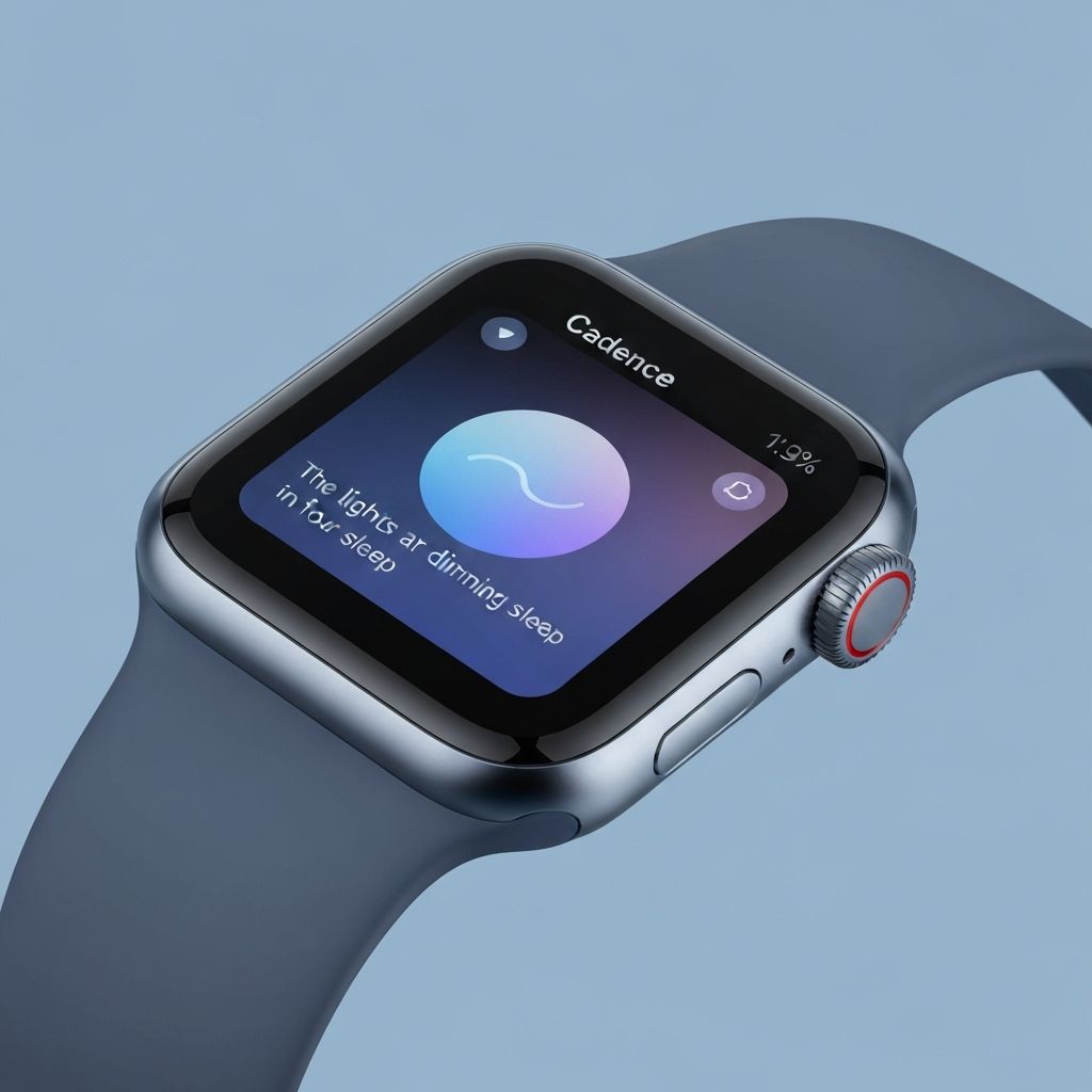 Apple Watch showing Cadence notification to dim lights